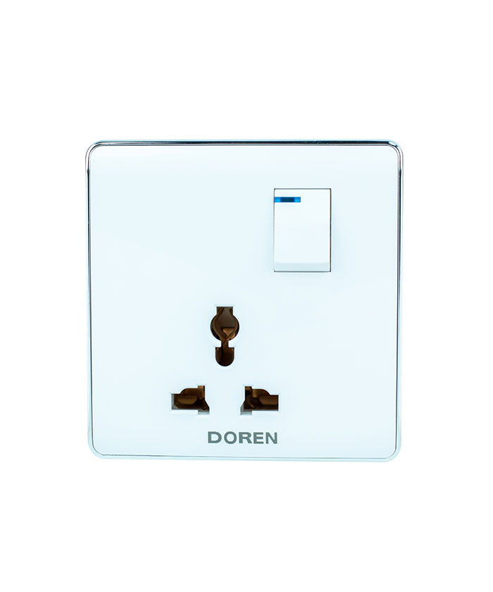 Doren 13A 3 Pin Socket With Switch – Fair price Electronics and Electrical